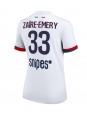 Billige Paris Saint-Germain Warren Zaire-Emery #33 Bortedrakt Dame 2025-26 Kortermet